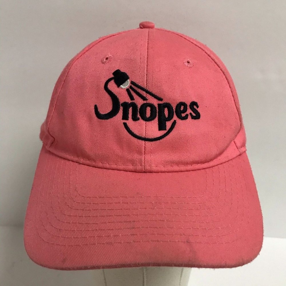 Snopes Pink Adult Adjustable Hat Internet Fact Checker